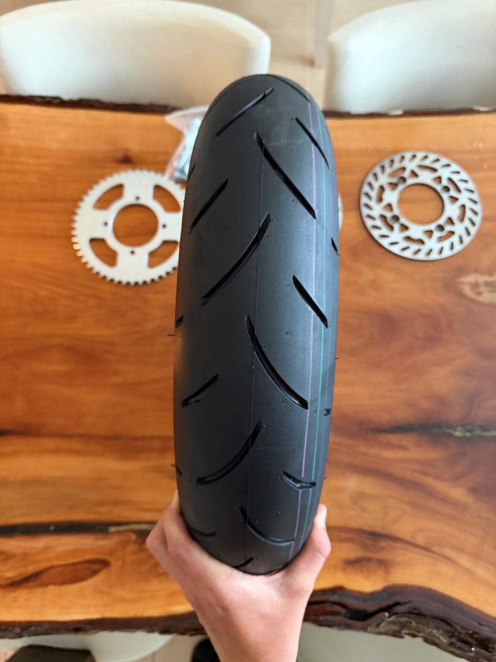 12in supermoto wheel set