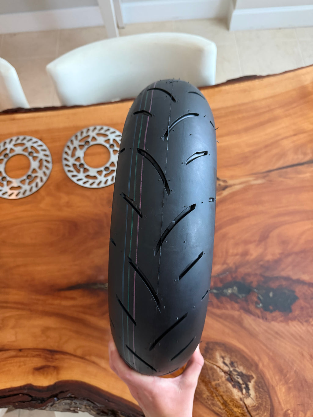 12in supermoto wheel set