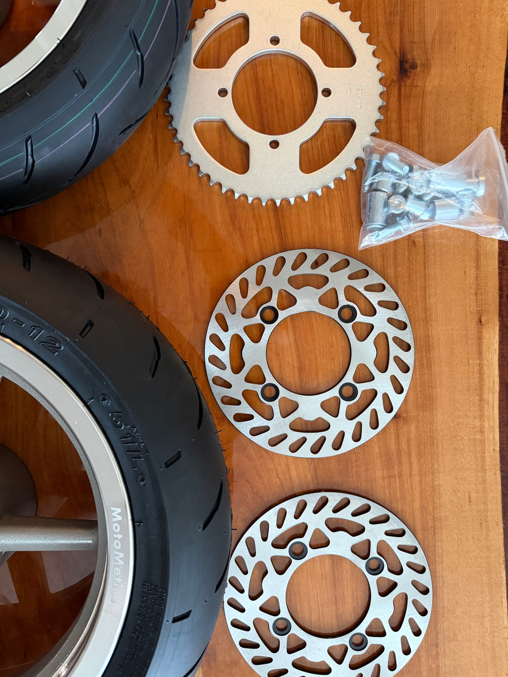 12in supermoto wheel set