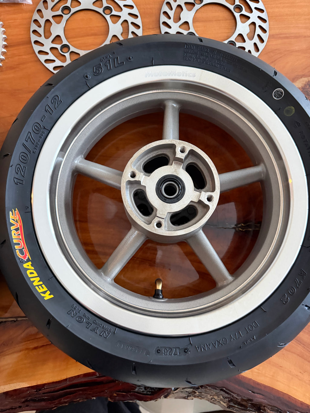 12in supermoto wheel set