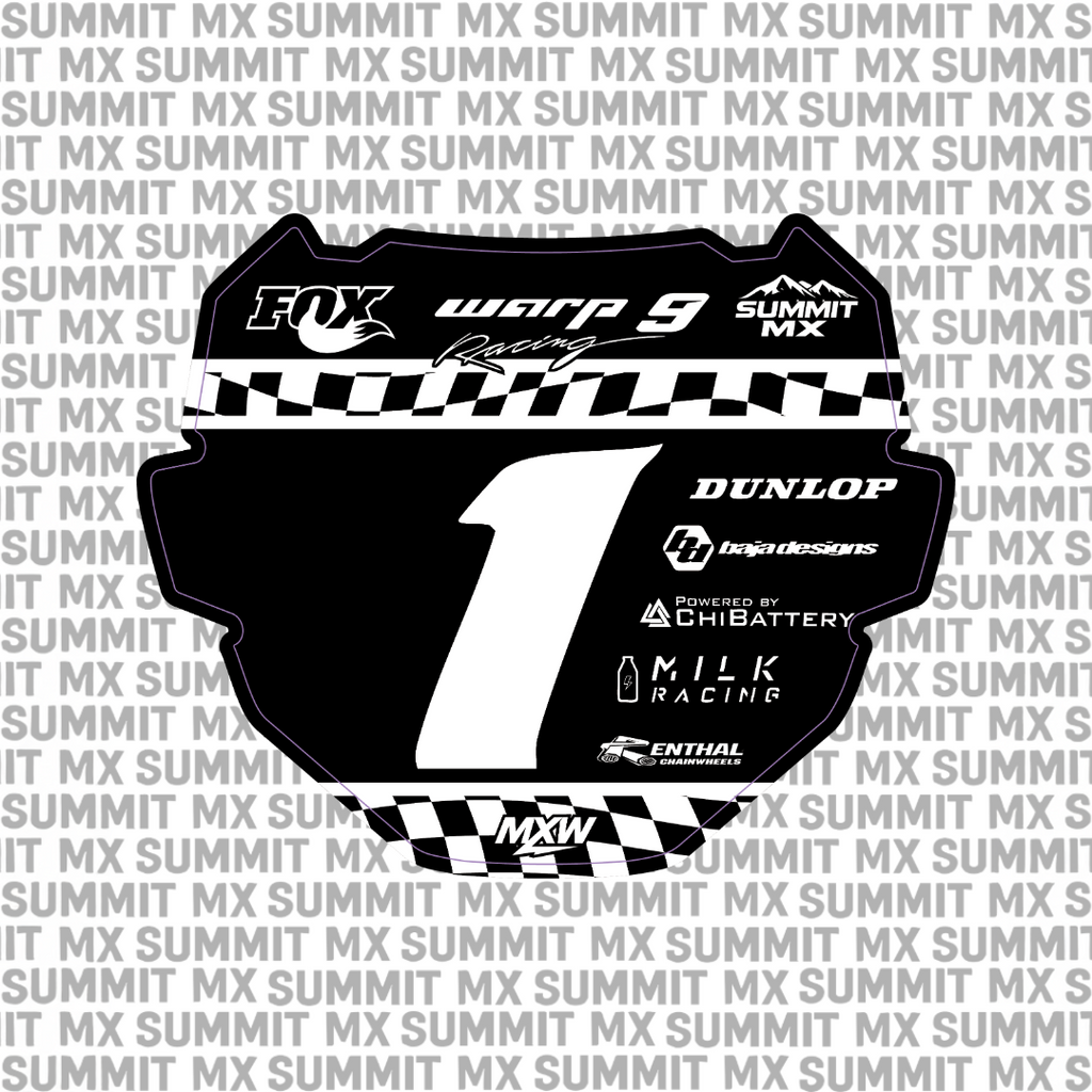 Finish Line Number Plate Decal