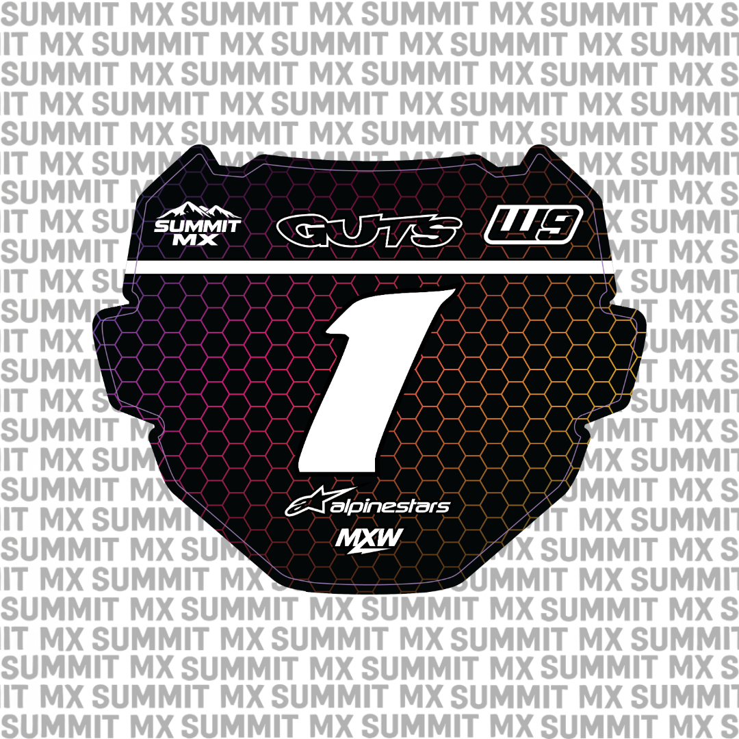 Hex Number Plate Decal