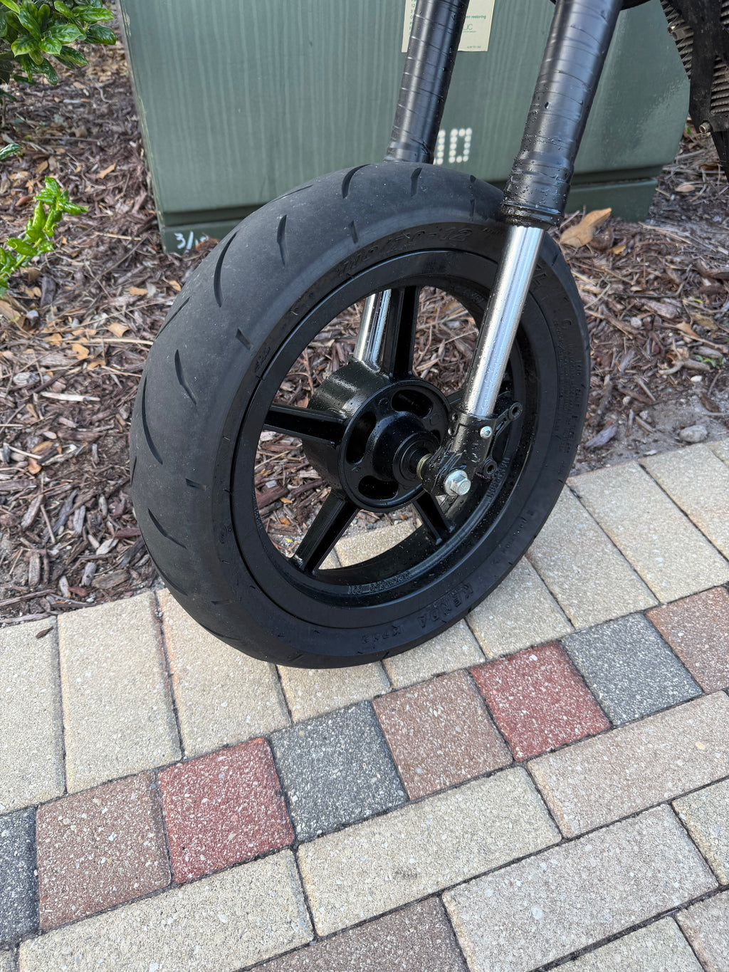 12in supermoto wheel set