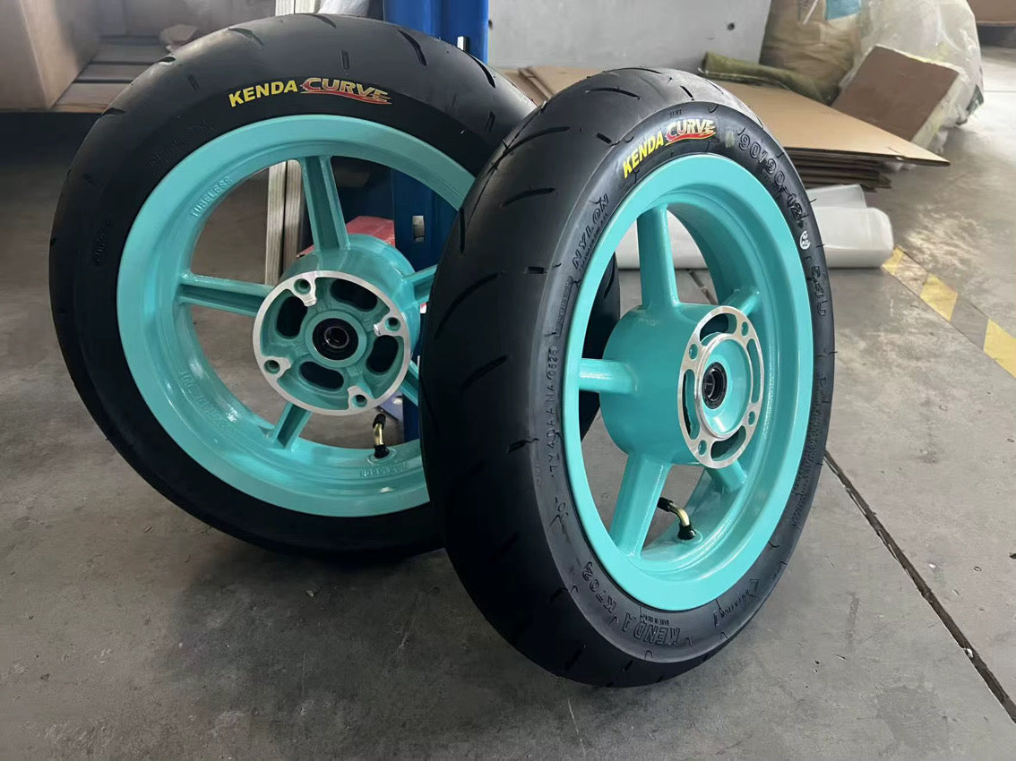 12in supermoto wheel set