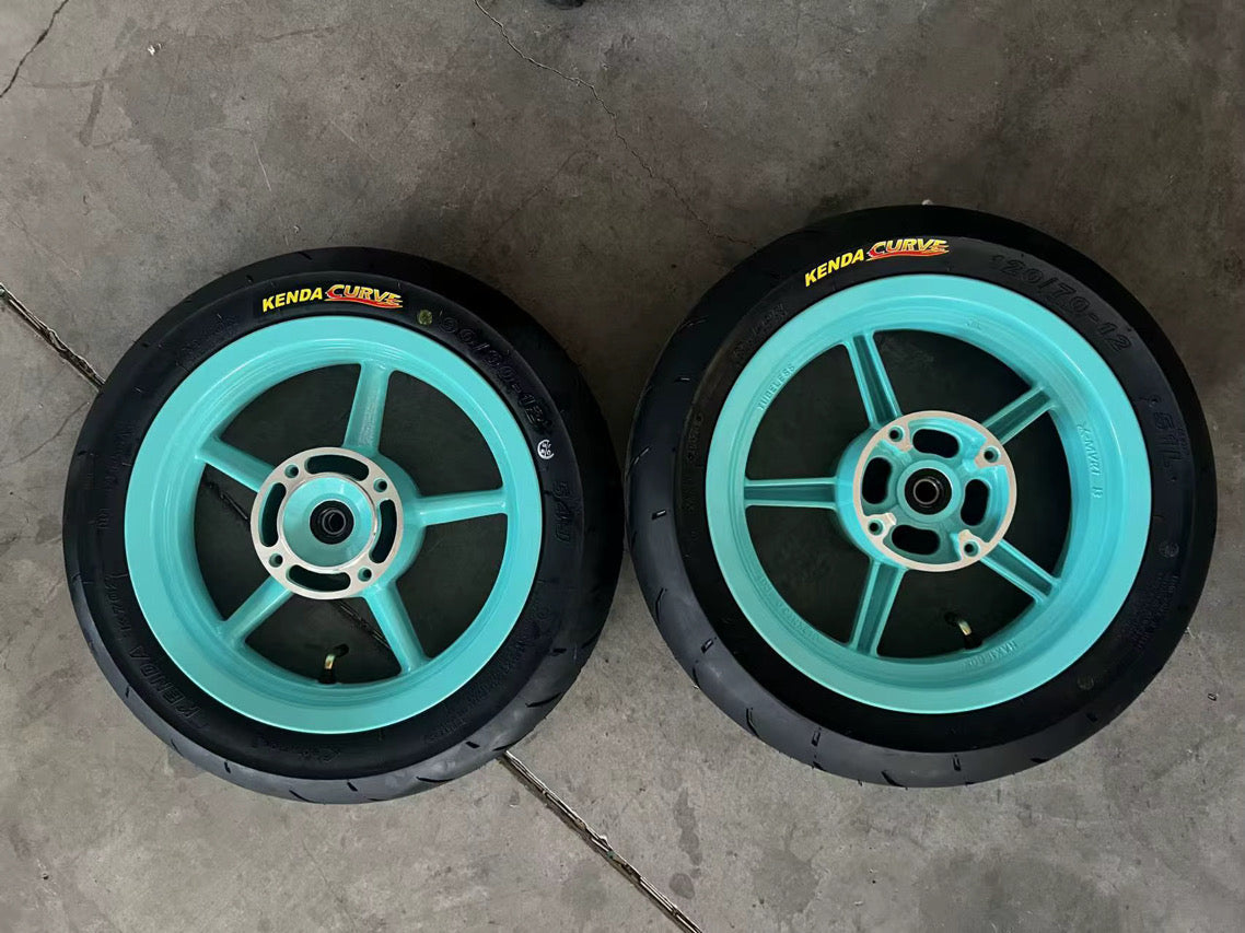 12in supermoto wheel set