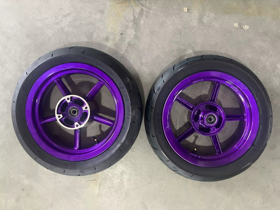 12in supermoto wheel set