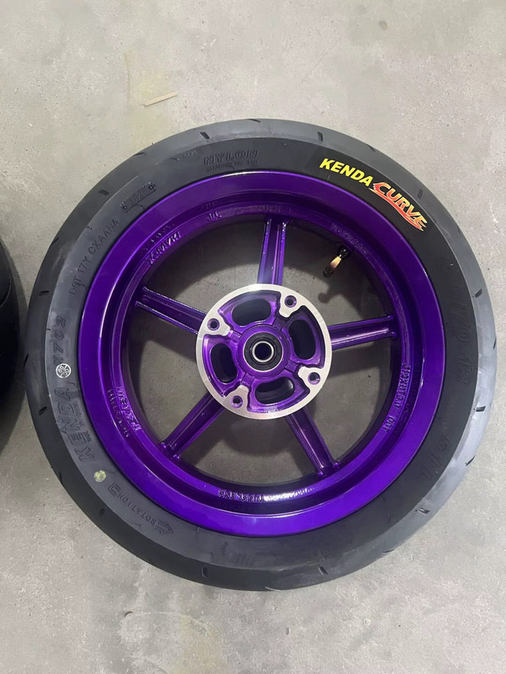 12in supermoto wheel set