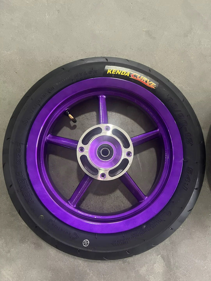 12in supermoto wheel set