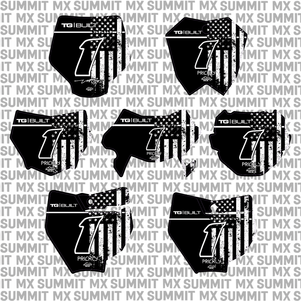 Stars & Stripes Number Plate Decal