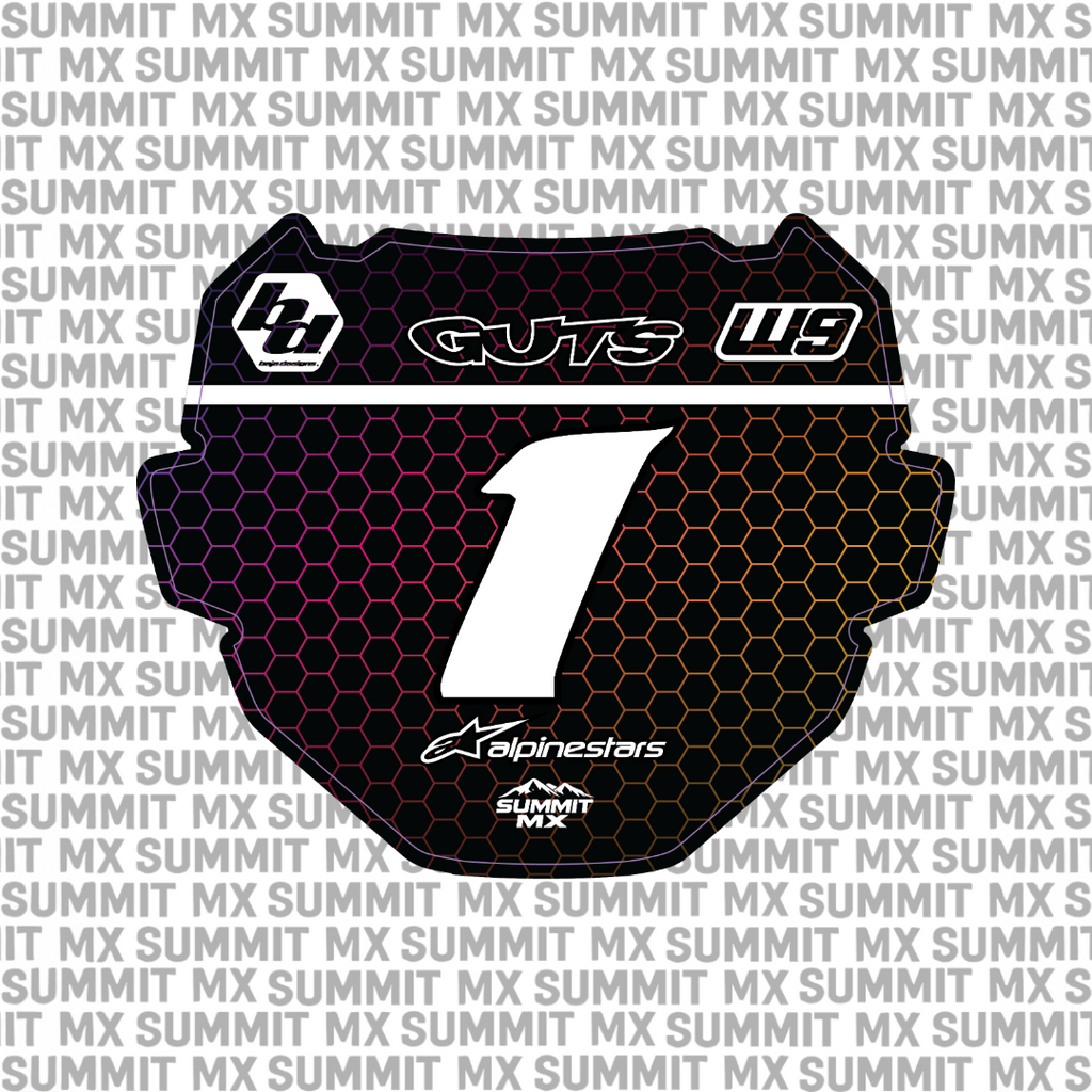 Hex Number Plate Decal