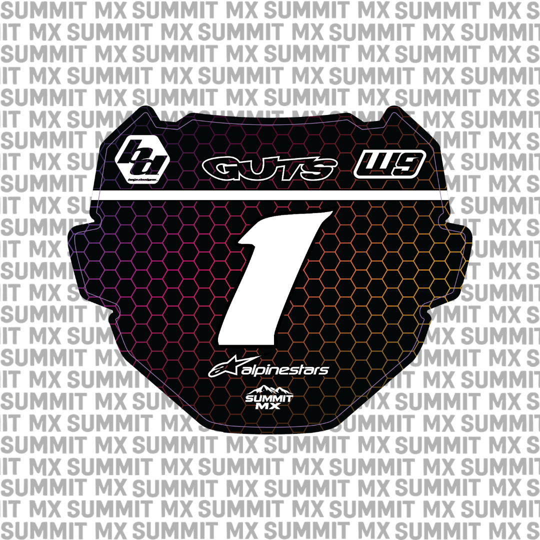 Hex Number Plate Decal