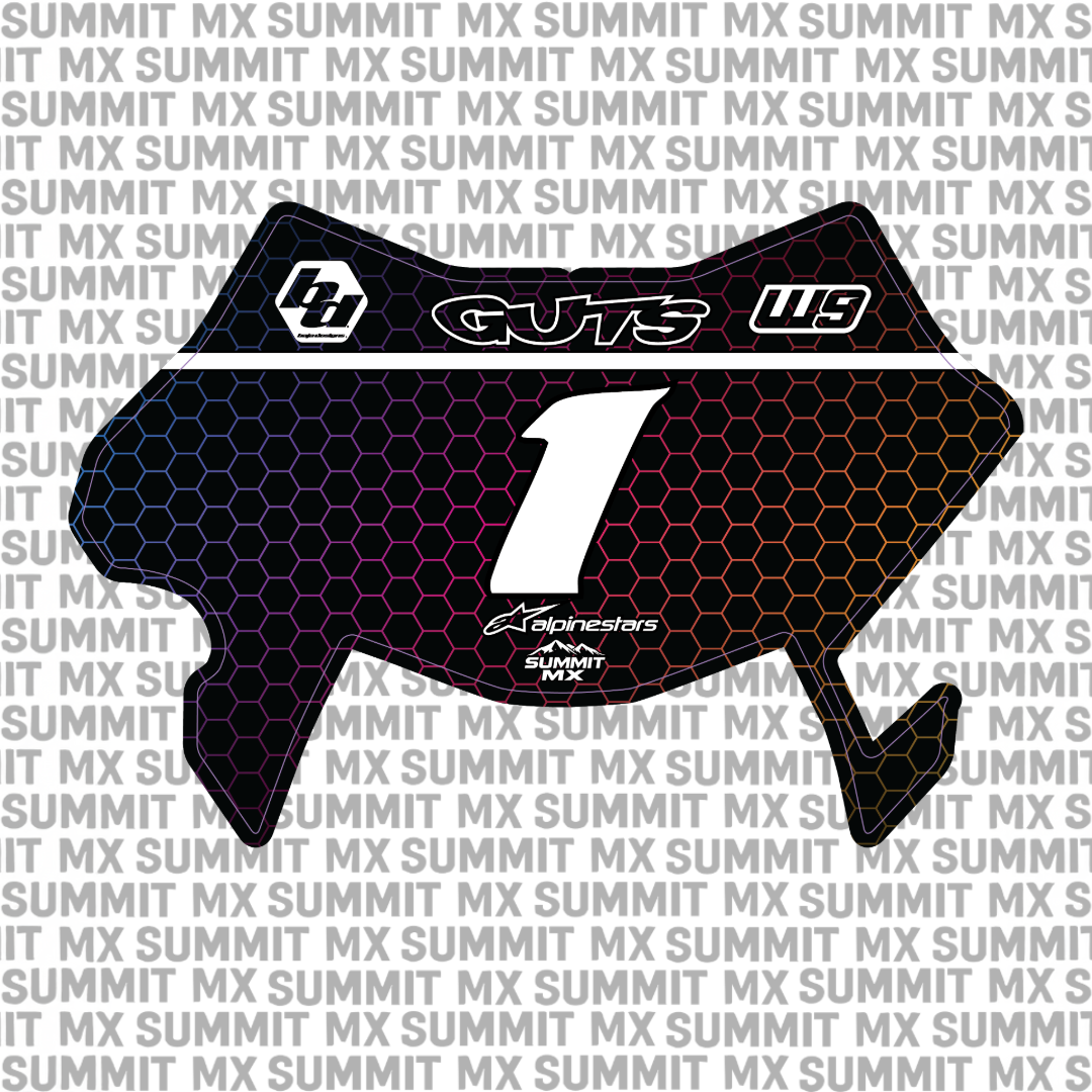 Hex Number Plate Decal