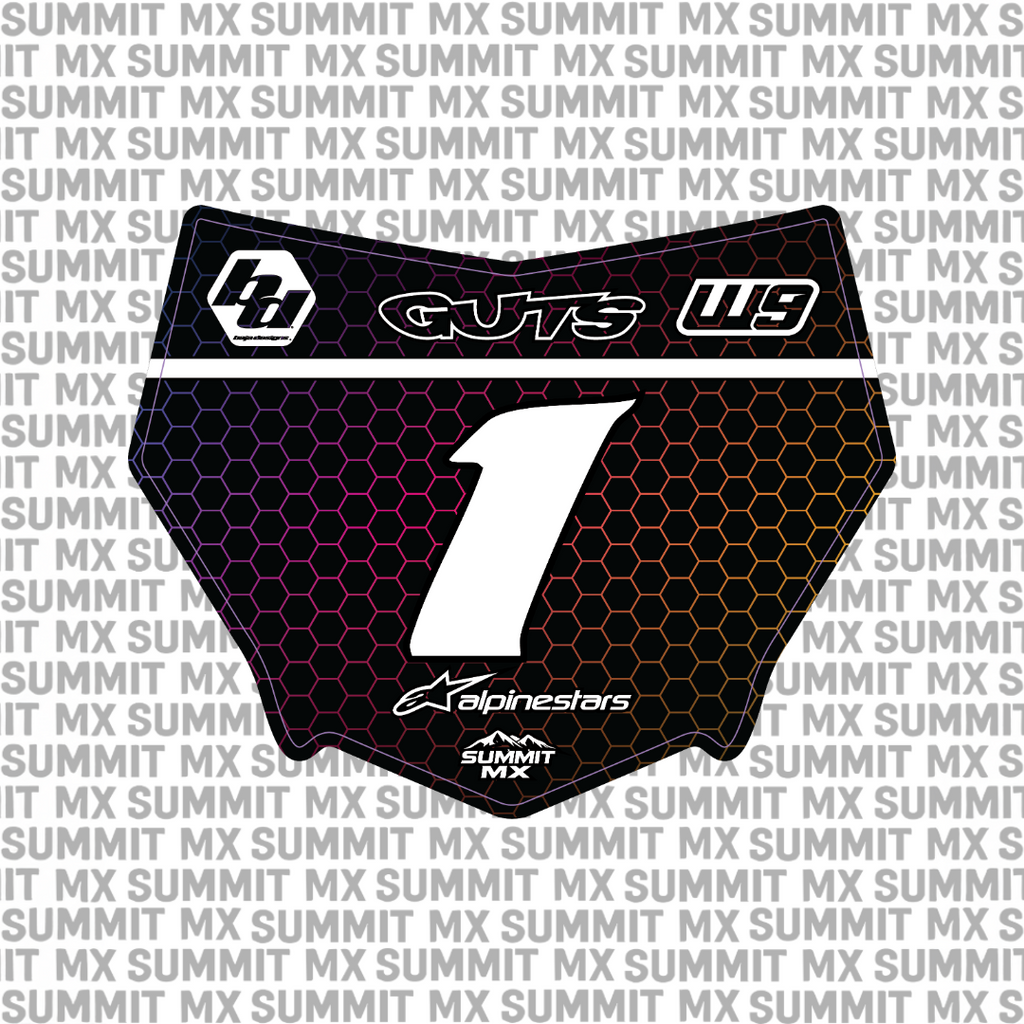 Hex Number Plate Decal