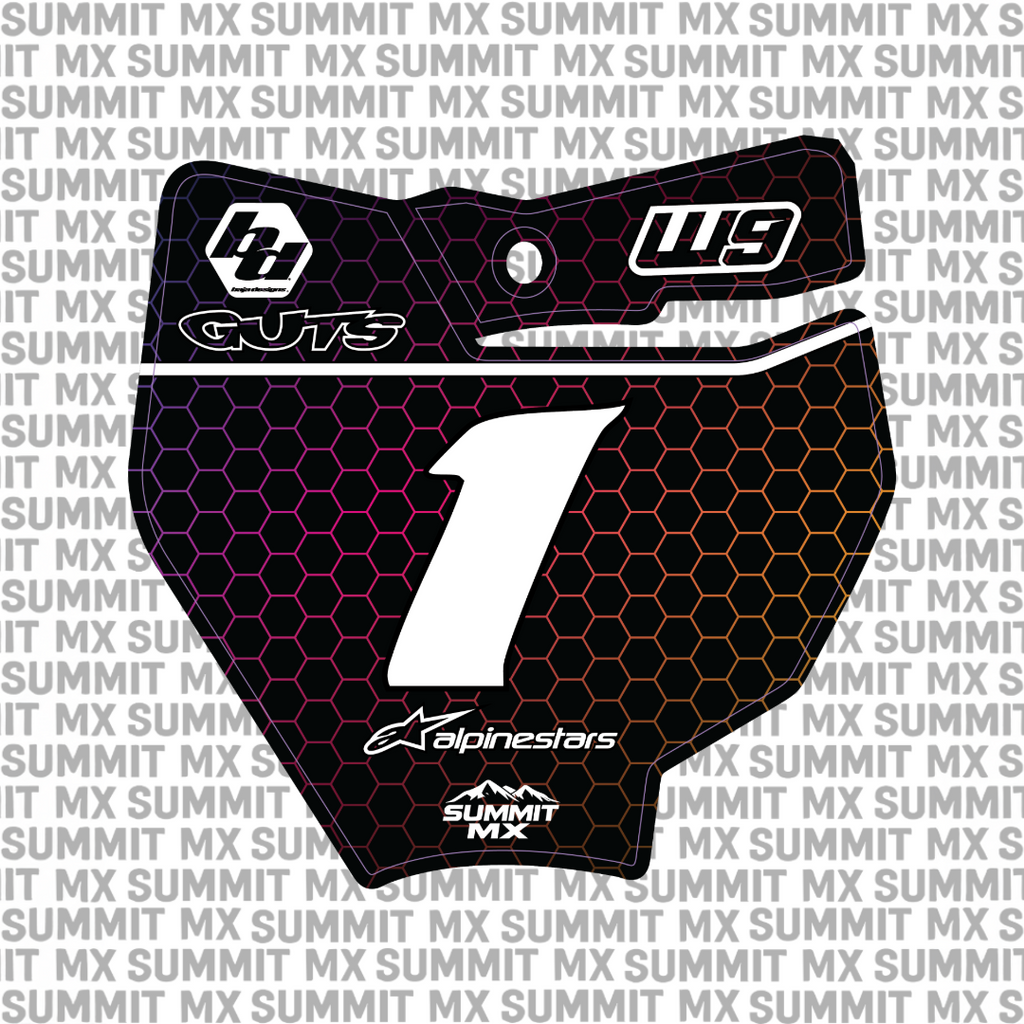 Hex Number Plate Decal