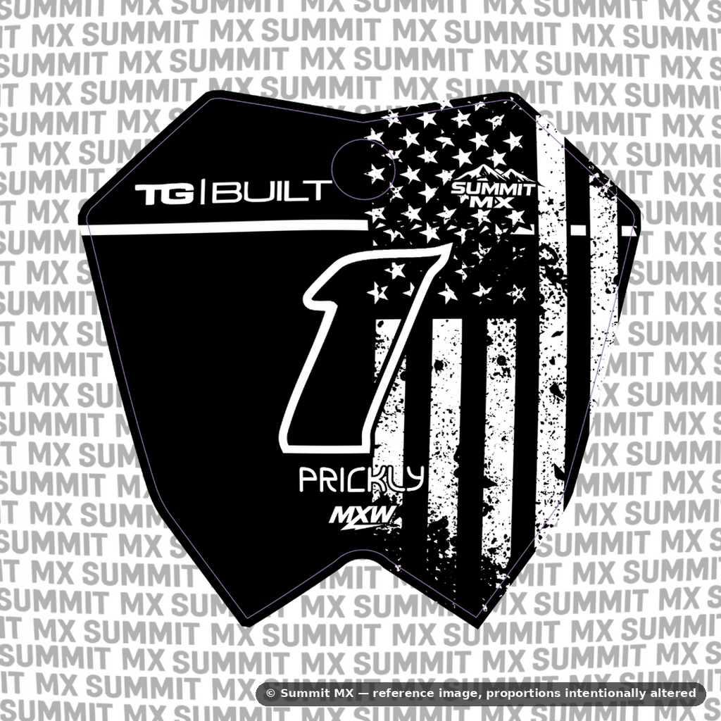 Stars & Stripes Number Plate Decal
